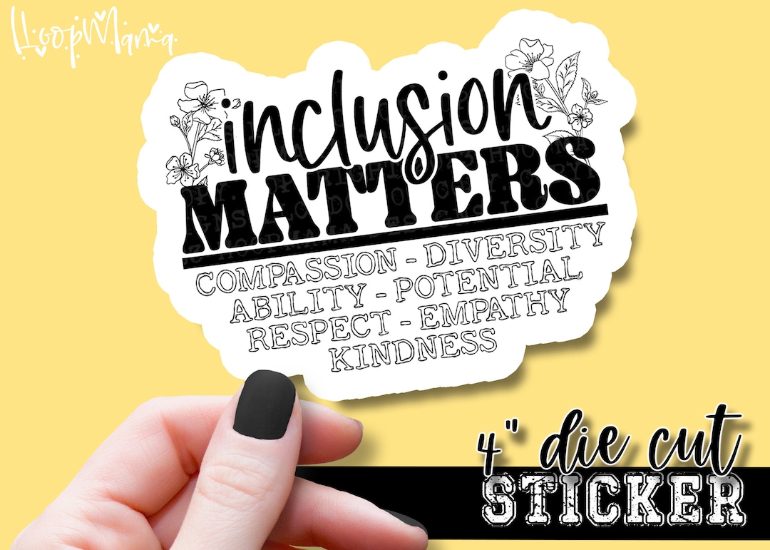 Inclusion Matters - Awareness Laptop or Waterbottle Tumbler 4 Inch ...