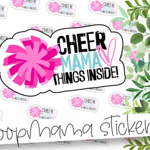 Cheer Mama Things Inside - Verpackung Sticker - Große 2 Zoll Branding Sticker für kleine Läden