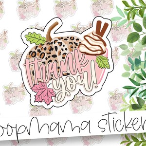 Thank You Leopard Pumpkin - Colorful Thank You Packaging stickers - Large 2 Inch Branding Sticker For Small Shops - Shop Small Stickers