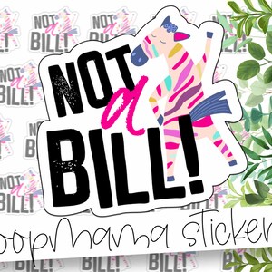 Not A Bill - Kleurrijke Rainbow Zebra Verpakkingsstickers - Grote 2 Inch Sticker Voor Kleine Winkels - Winkel Kleine Stickers - 24 Stickervel