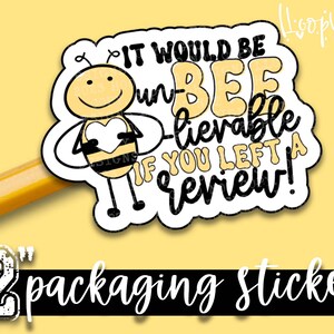 Het zou niet te geloven zijn als je een recensie zou achterlaten! - Verpakkingssticker - Grote merksticker van 2 inch voor kleine winkels - Winkel kleine stickers