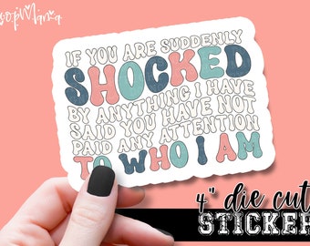 If You Are Suddenly Shocked By Anything I Have Said... - Funny Laptop or Waterbottle Tumbler 4 Inch Decal - Vinyl Waterproof Sticker