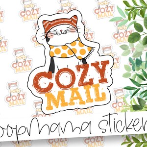 Cozy Mail Packaging Sticker - Pink Branding Sticker - Large 2 Inch Branding Sticker - Shop Small Stickers