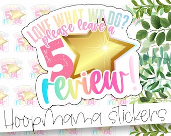 Love What We Do? Please Leave a 5 Star Review! -  Packaging stickers - Large 2 Inch Branding Sticker For Small Shops - Shop Small Stickers