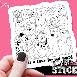 Love Is A Four Legged Word - Funny Laptop or Waterbottle Tumbler 4 Inch Decal - Vinyl Waterproof Sticker