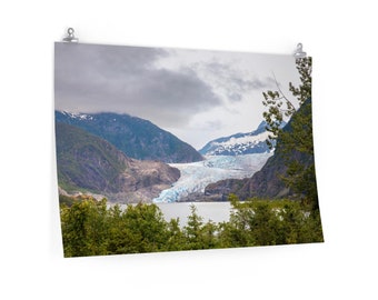 Mendenhall Glacier in Juneau, Alaska (Premium Matte Poster)