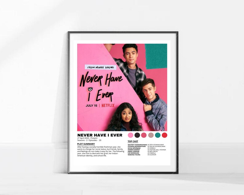 Never Have I Ever Tv Show Poster / Never Have I Ever Poster / Movie