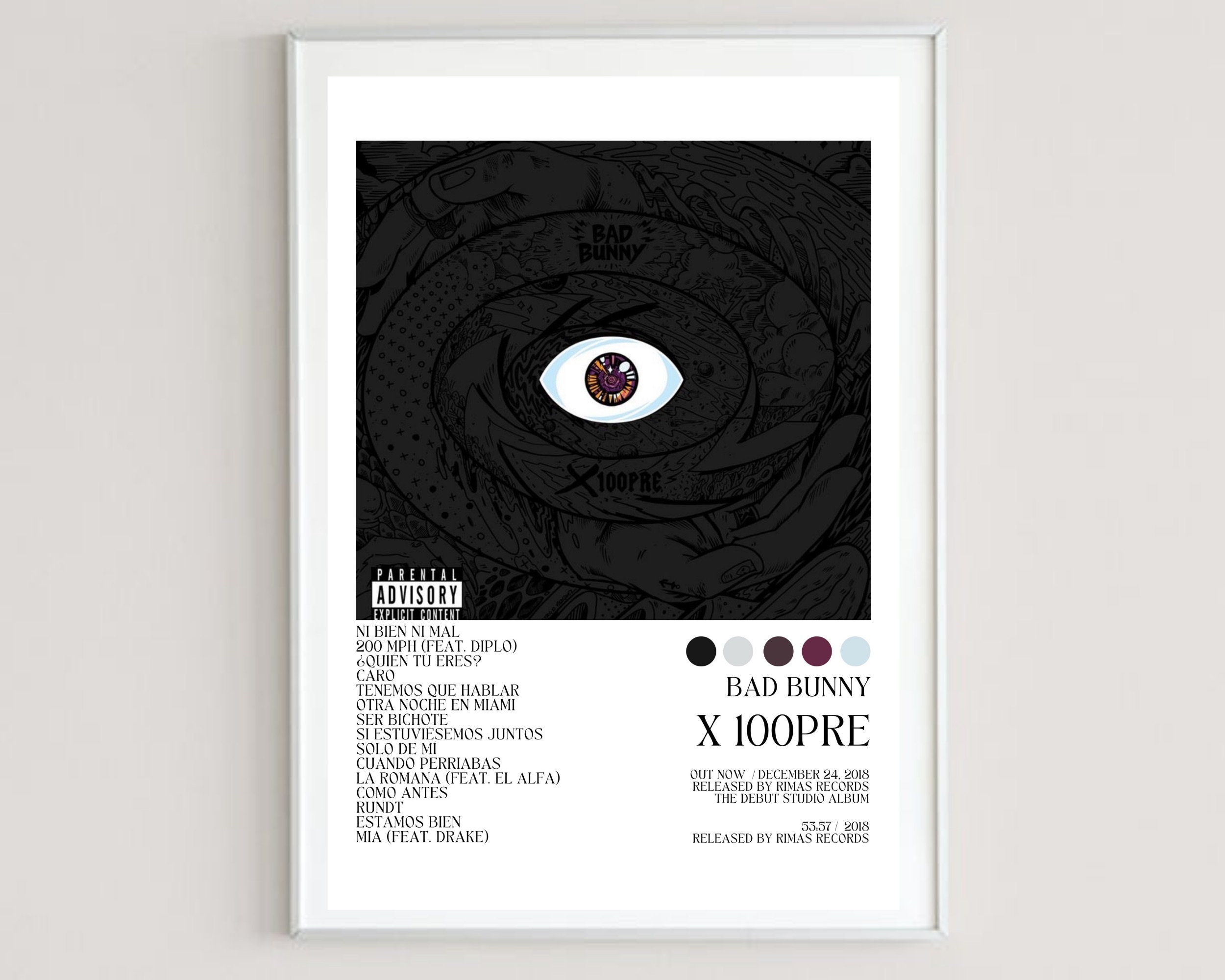 Bad Bunny Poster | Bad Bunny | Album Cover Poster Designed & Sold By ...