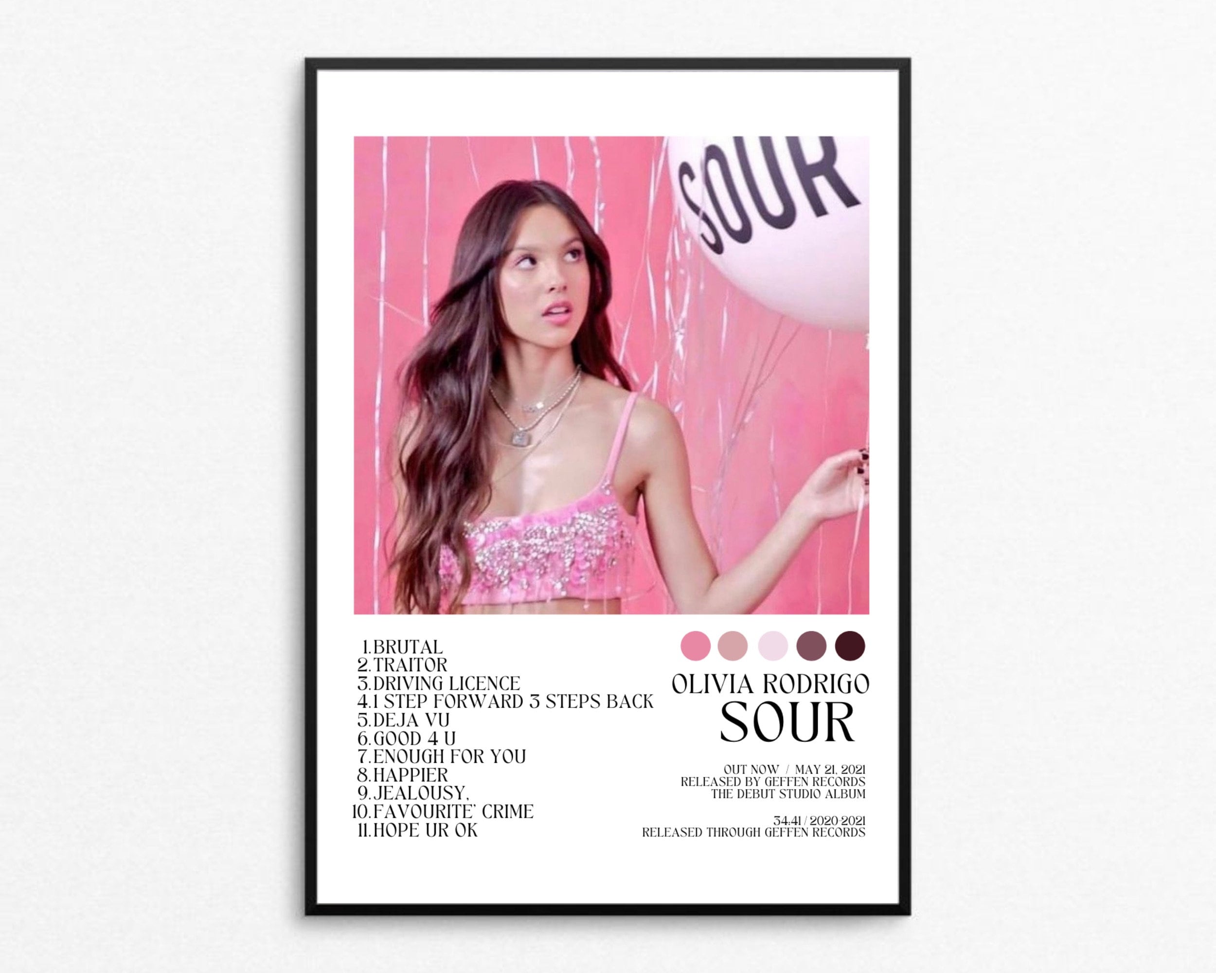 Olivia Rodrigo Poster Olivia Rodrigo Sour Sour Album Etsy UK