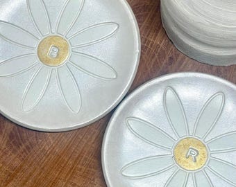 Personalised Daisy Trinket Dish: Initial Ring Dish, Bedroom Decor