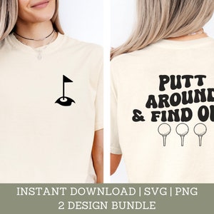 Golf drôle SVG | Golf PNG | Putt et découvrez-le | Jeu de mots avec serviette de golf - Conception recto et verso - Fichiers Golf Cricut | Téléchargement instantané