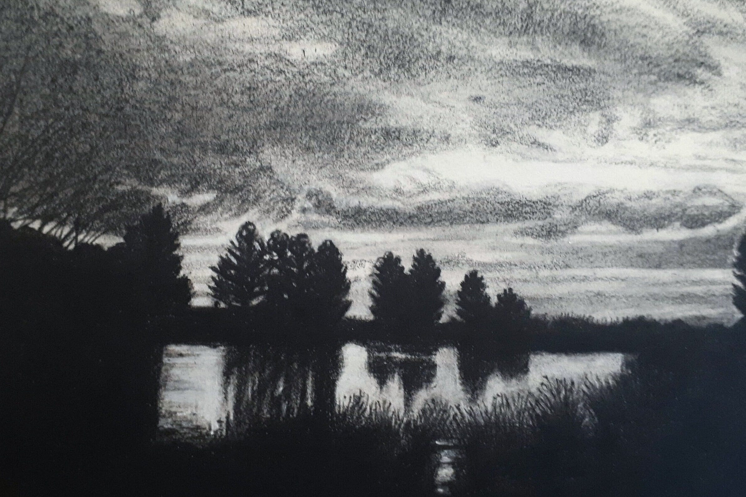 Art Black and White Charcoal Drawing on Arches Paper - Etsy