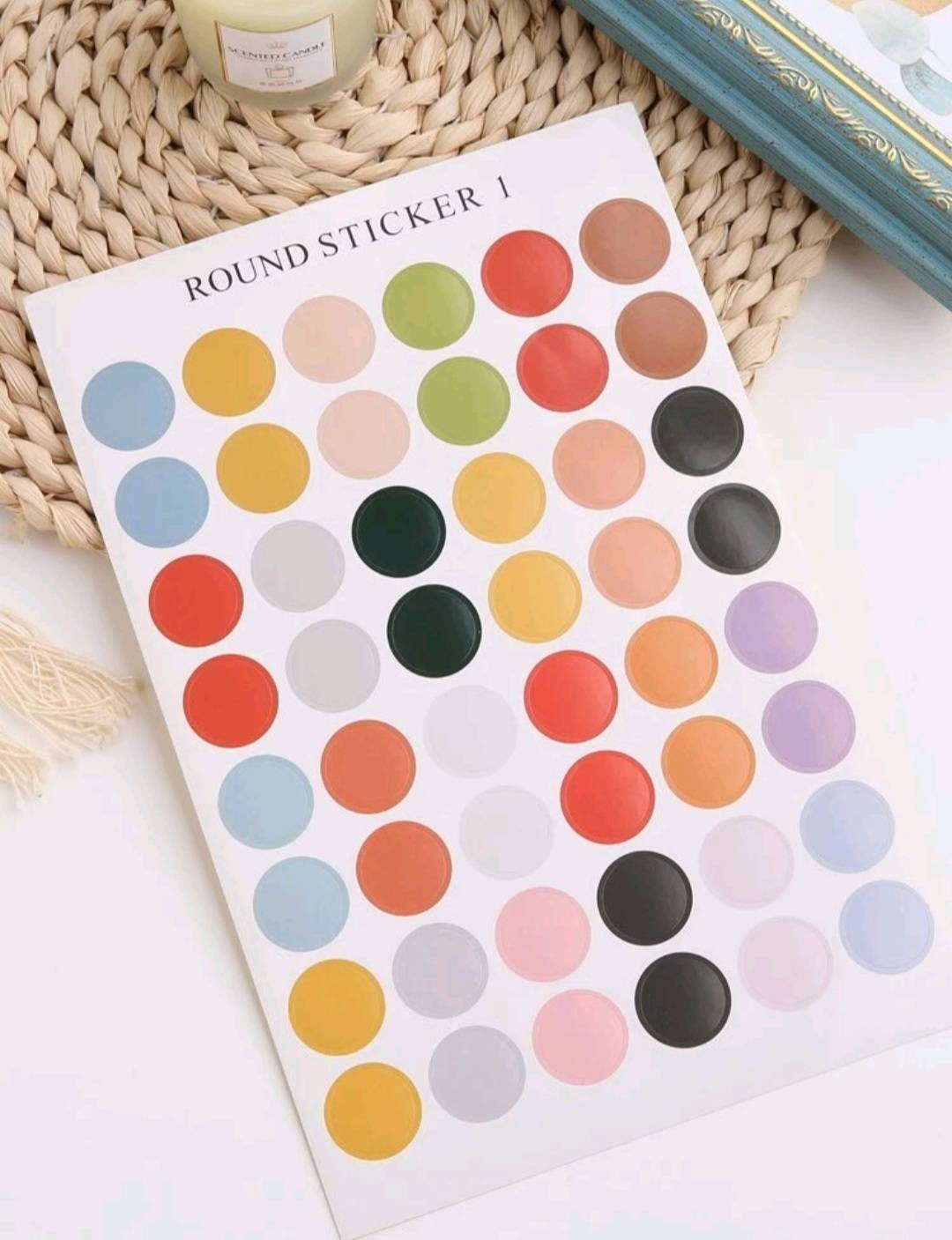 round sticker sheet etsy
