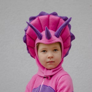 Dinosaur costume Pink Triceratops Jumpsuit Kids Baby Toddler cosplay Halloween costume Kids outfit Birthday party Photo props