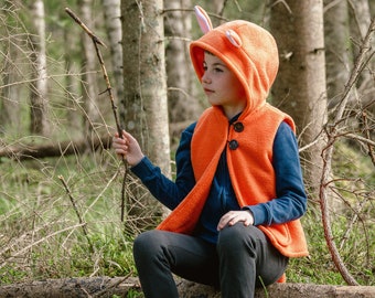 Vossenkostuum, Dierenvest, Vossenvest, kinderkostuum, verbeeldingsspellen, natuur, dierentoevoeging, boswandeling, Pathfinder, Halloween