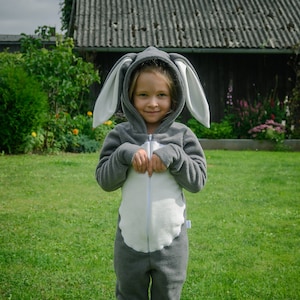 Bunny Costume Kids Outfit Baby Bunny Jumpsuit Halloween Kids Cosplay Birthday Party Gift Idea Rabbit Animal Costume Easter Outfit
