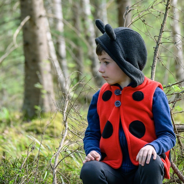 Costume de coccinelle, gilet, costume pour enfants, cosplay, nature, animal, promenade en forêt, gilet Halloween Kids