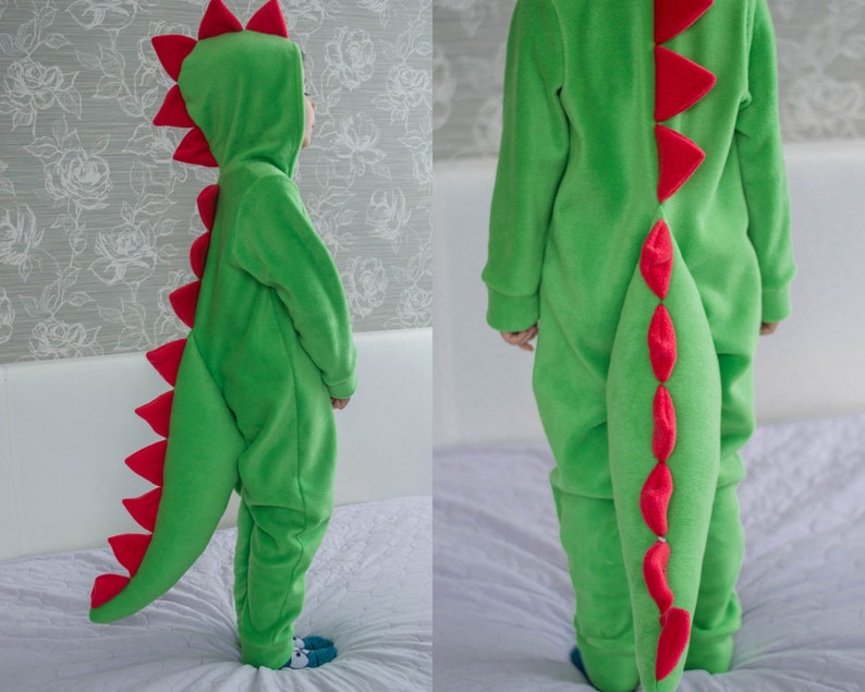 Green dinosaur costume for kids