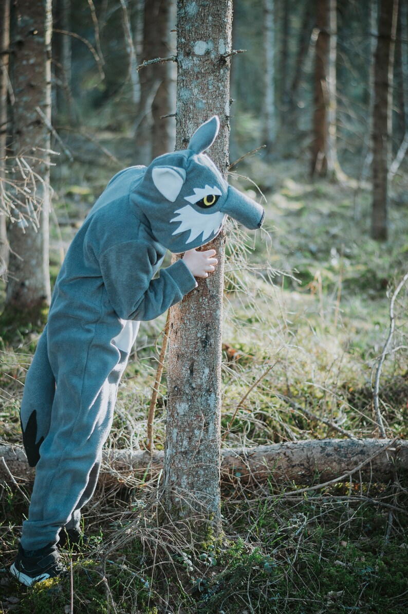 Déguisement loup loup gris tenue enfant combinaison Halloween enfants cosplay fête d'anniversaire idée cadeau Déguisement animal de la forêt image 8