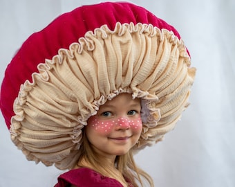 Sombrero de seta Sombrero agárico de mosca Toadstool Sombrero rojo Niños Adultos Disfraz de Halloween Woodland Kids disfraz Cosplay