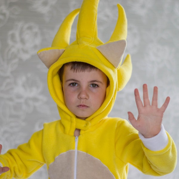 Costume de hérisson jaune pour enfants, combinaison d'Halloween Cosplay, tenue de fête d'anniversaire, idée cadeau de noël
