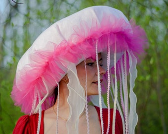 Chapeau méduse rose chapeau méduse enfants adultes bébé rose déguisement d'halloween cosplay tenue enfant déguisement d'anniversaire méduse Renfaire