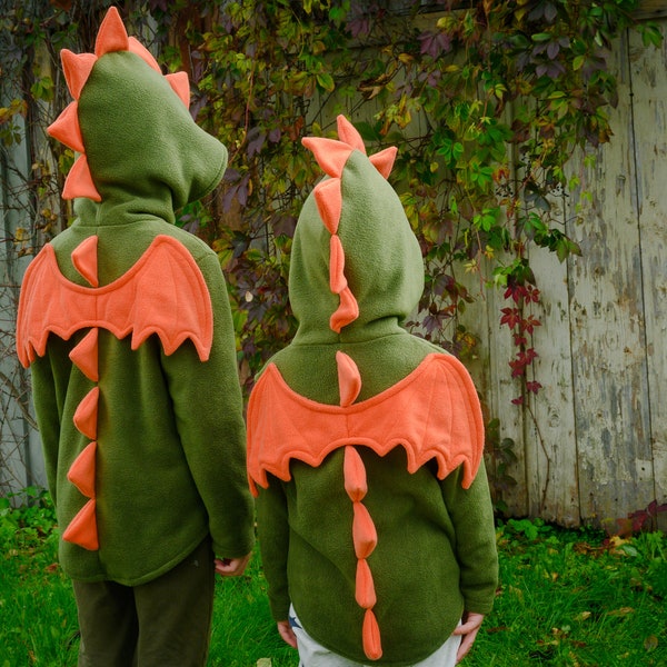 Dragon hoodie Kids jacket Dinosaur costume Birthday party Kids outfit Halloween Carnival Children Gift idea Kids clothing Adventure