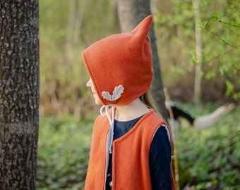 Pixie Mushroom hat Copper Fly agaric hat Toadstool hat Kids Adults Halloween costume Woodland Kids costume Cosplay Toad