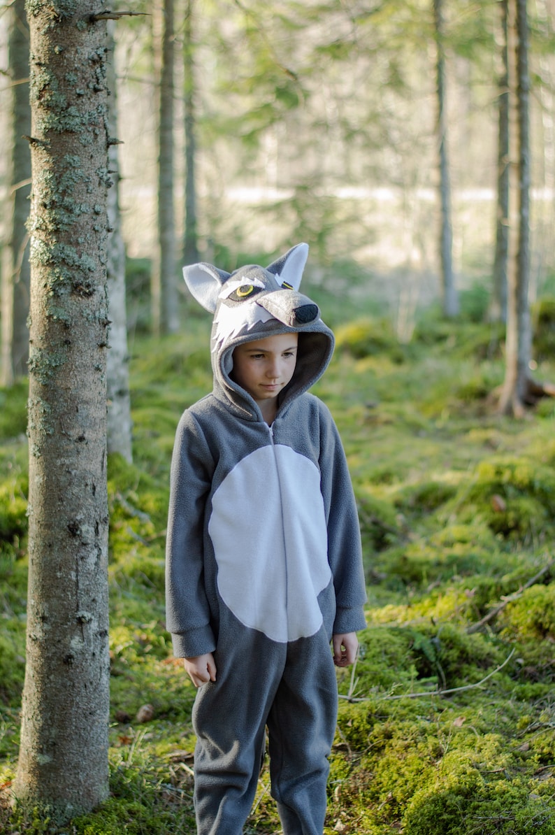 Déguisement loup loup gris tenue enfant combinaison Halloween enfants cosplay fête d'anniversaire idée cadeau Déguisement animal de la forêt image 6