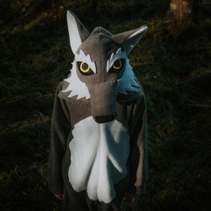 Déguisement loup loup gris tenue enfant combinaison Halloween enfants cosplay fête d'anniversaire idée cadeau Déguisement animal de la forêt image 1