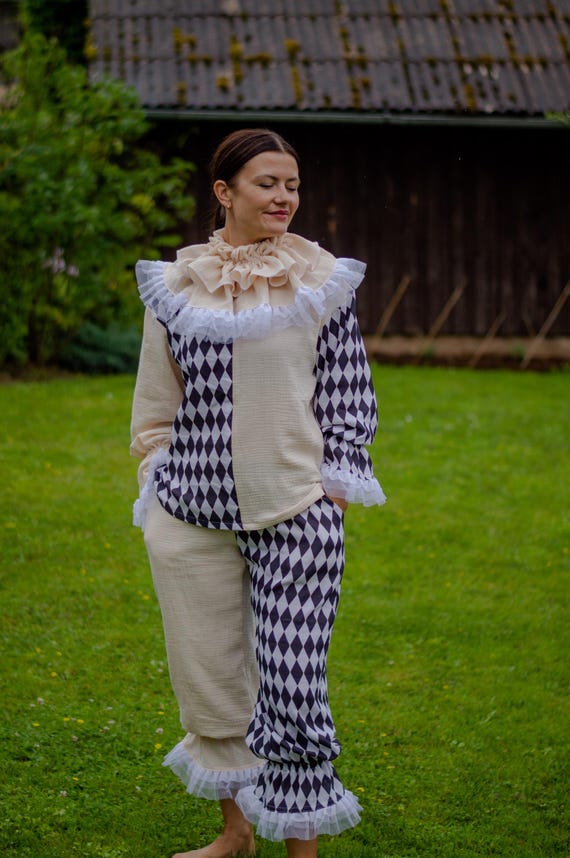 Clown Pants Circus Outfit Cottagecore Romantic Halloween Vintage 