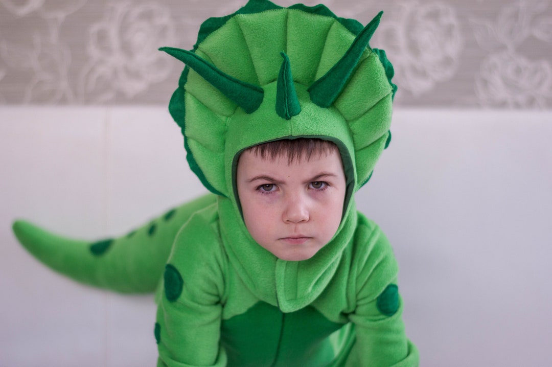Dinosaur Costume Triceratops Jumpsuit Kids Baby Toddler Cosplay