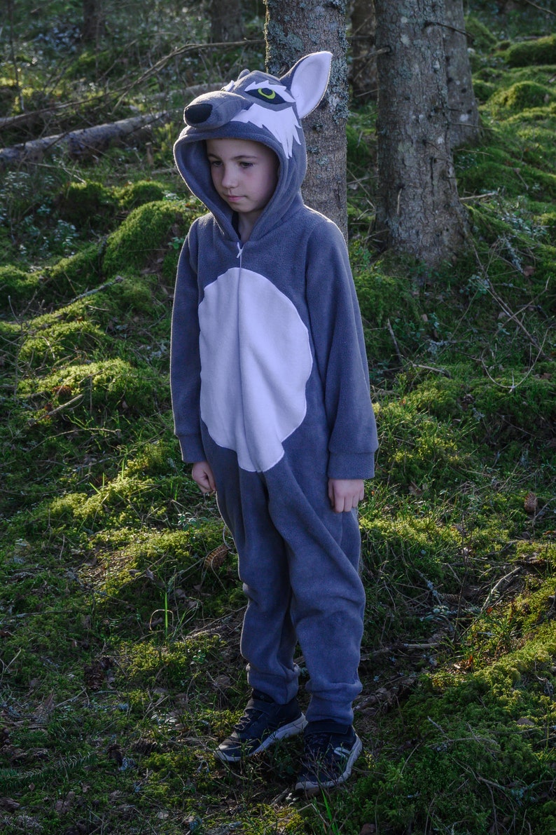 Déguisement loup loup gris tenue enfant combinaison Halloween enfants cosplay fête d'anniversaire idée cadeau Déguisement animal de la forêt image 3