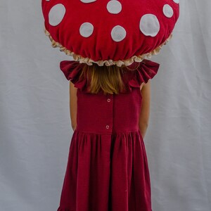 Girls dress Ruffle dress Mushroom costume Halloween Outfit Woodland Toadstool Fly agaric costume image 7