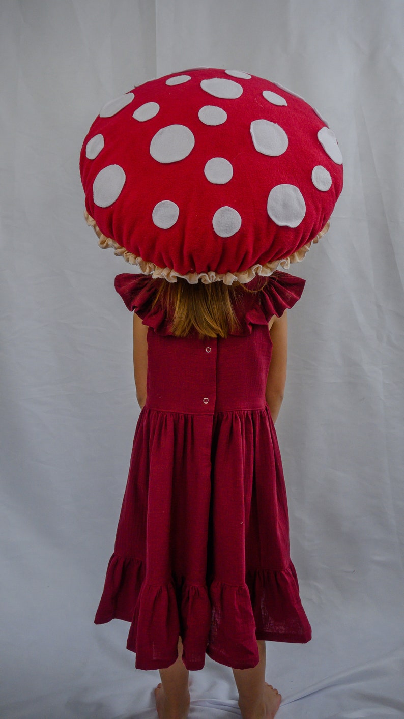 Girls dress Ruffle dress Mushroom costume Halloween Outfit Woodland Toadstool Fly agaric costume image 7