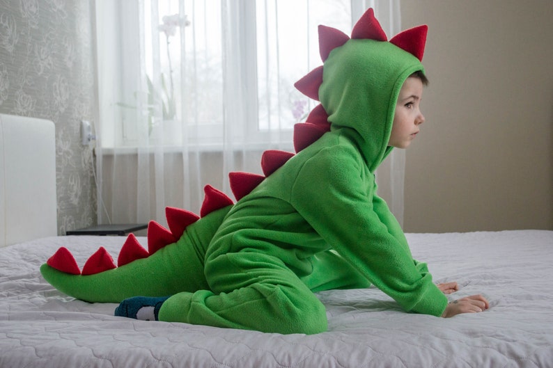 Dinosaur costume Kids cosplay, birthday party, jumpsuit, Halloween, kids outfit, gift idea, Dragon costume image 1