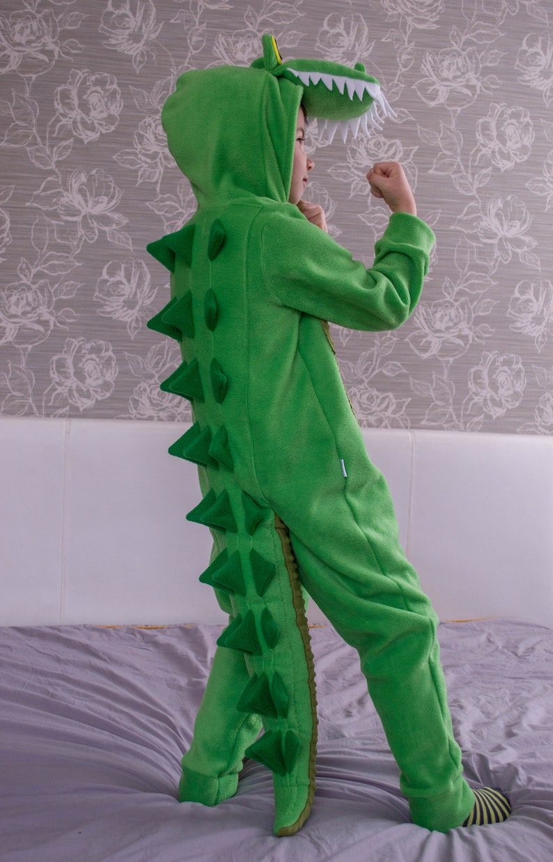 Crocodile Costume Kids Alligator Costume Jumpsuit Kids Outfit Etsy
