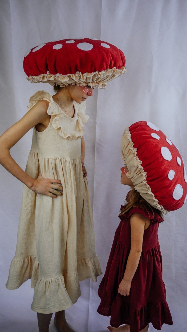 Girls dress Ruffle dress Mushroom costume Halloween Outfit Woodland Toadstool Fly agaric costume image 4