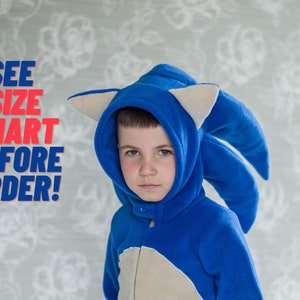 Blue Hedgehog costume Kids Toddler Halloween Cosplay Jumpsuit Outfit Birthday party Gift idea Christmas School Unisex clothing image 2