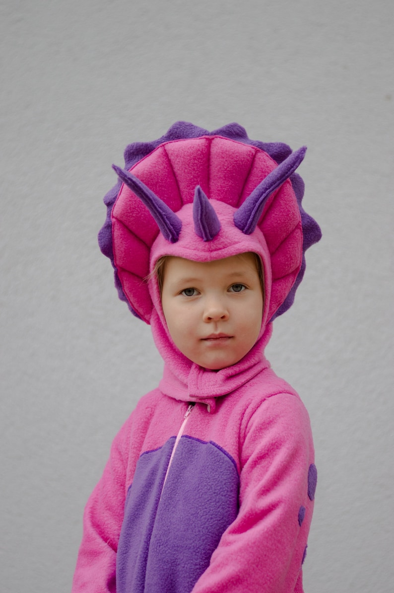 Dinosaur Costume Pink Triceratops Jumpsuit Kids Baby Toddler Etsy