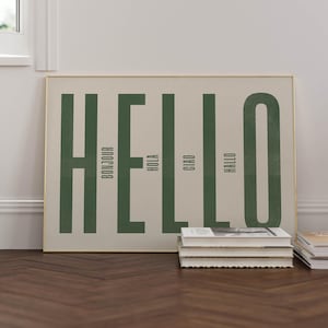 HELLO - Wall Art Print - Hallway - Living Room Art