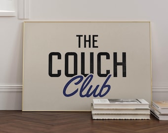 The Couch Club - Wall Art Print -  Living Room Art