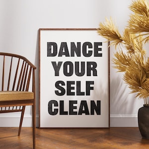 LCD Soundsystem Art Print - Dance Yourself Clean Lyrics Poster -