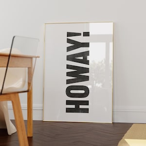 Howay! Newcastle Art Print - Letterpress Effect Poster - Geordie Slang Decor