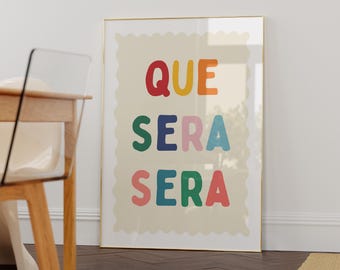 Que Sera Sera - Impressão de arte de parede - Quarto - Berçário - Impressão de sala de estar