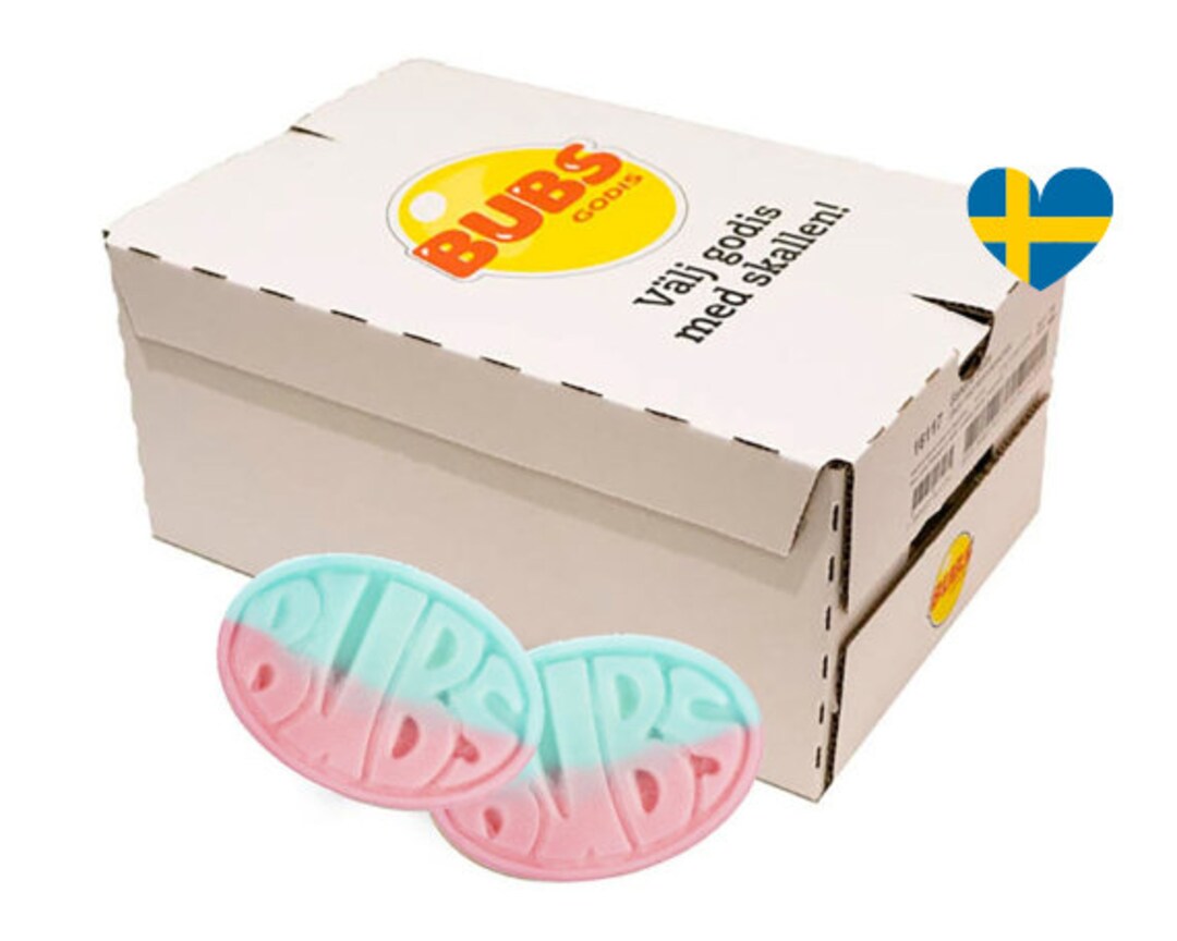 Swedish Candy Bubs Raspberry/blueberry Ovals, Vegan, Gluten Free, Halal
