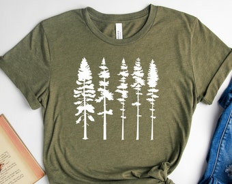 Pine Tree Shirt, Pine Tree T-Shirt, Camping Shirt, Mountains Shirt, Hiking Shirt, Adventure Shirts, Nature Lover Gift, Outdoors Shirt, Tree