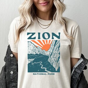 Zion National Park, Zion National Park Shirt Utah Classic Natural Tee, Zion National Park Hiking T-Shirt, Zion National Park Camping Shirt