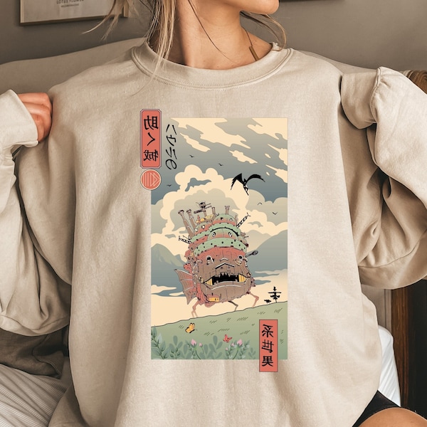 Howl's Moving Castle Sweatshirt, Anime Howls Moving Castle Shirt, Gift For Otaku Shirt, Anime Trending Shirt