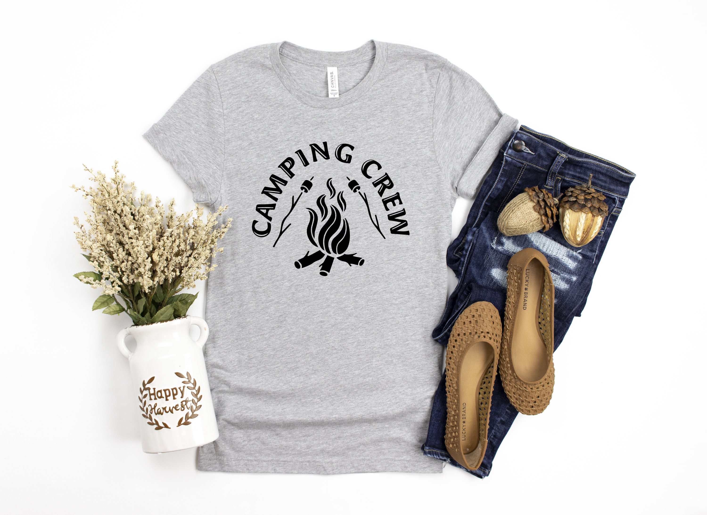 Camping Crew Shirt Family Camping Gift Happy Camper TShirt Etsy